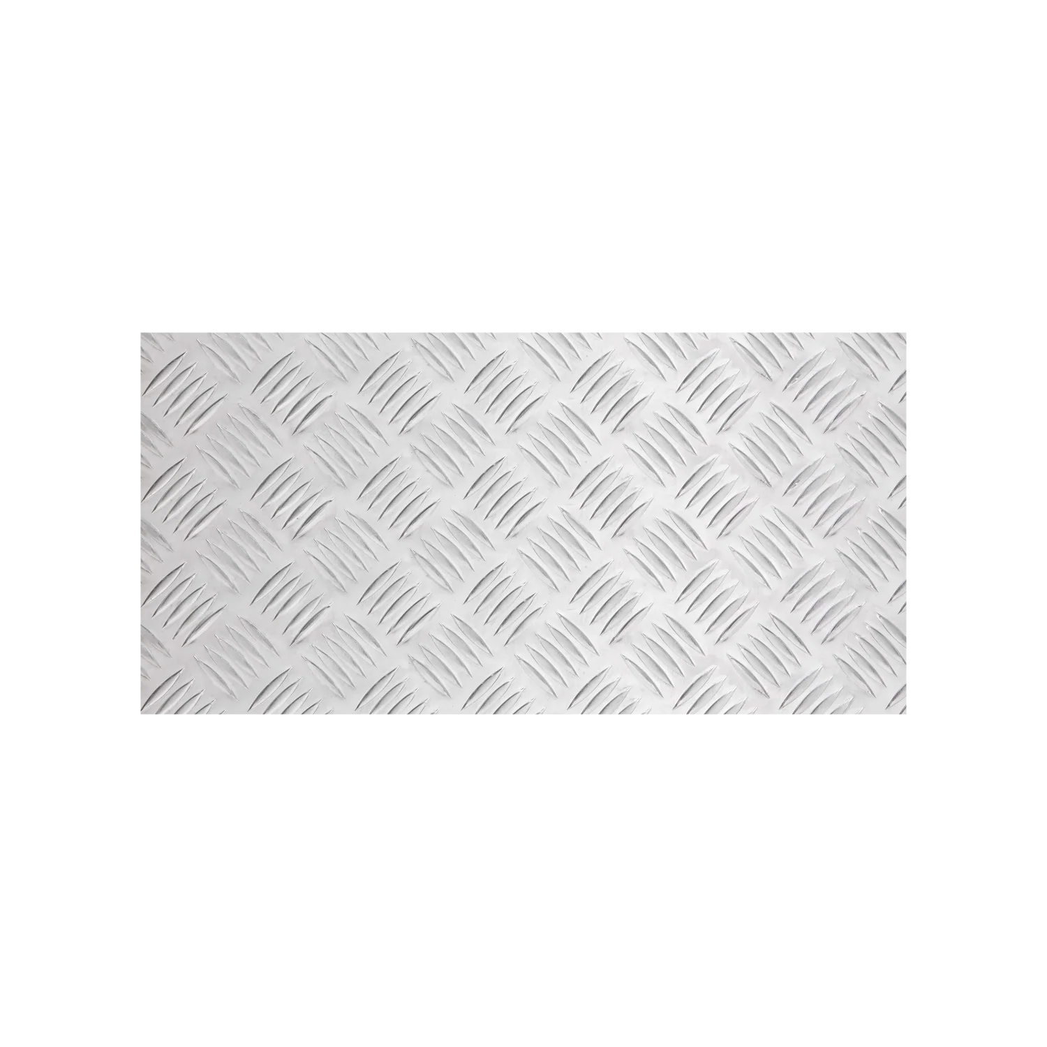 Blacha aluminiowa 600mm ryż gr.2,0mm [5-oczkowy check design] Cezar Naturalny 1m