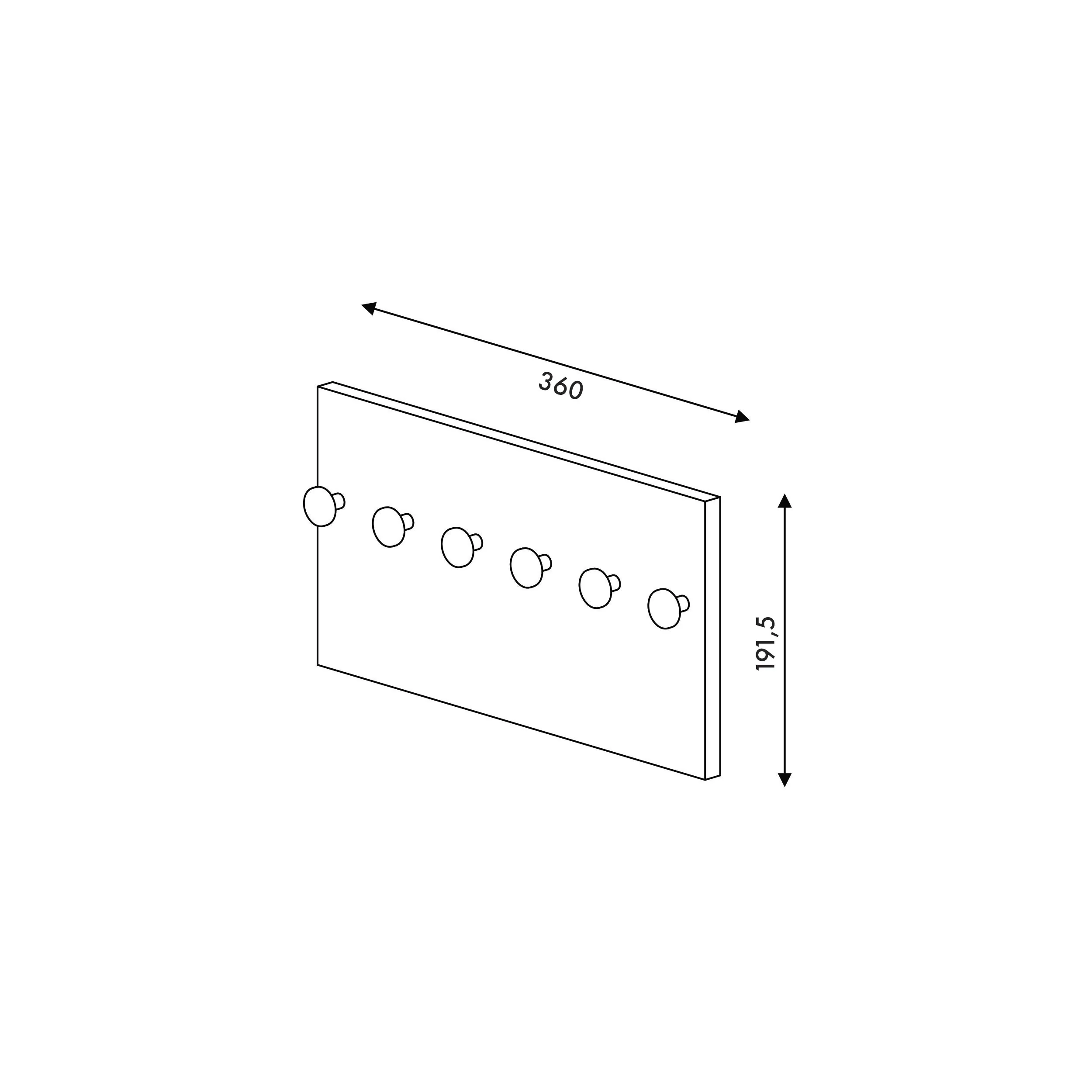 CLICKform wieszak 360mm MURSO Czarny RAL9005 Mat 0,19m - Image 3