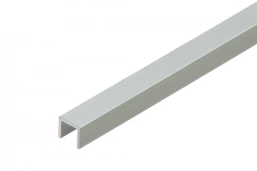 Forma U aluminiowa 8x8x1mm Cezar Srebrny Mat 2m