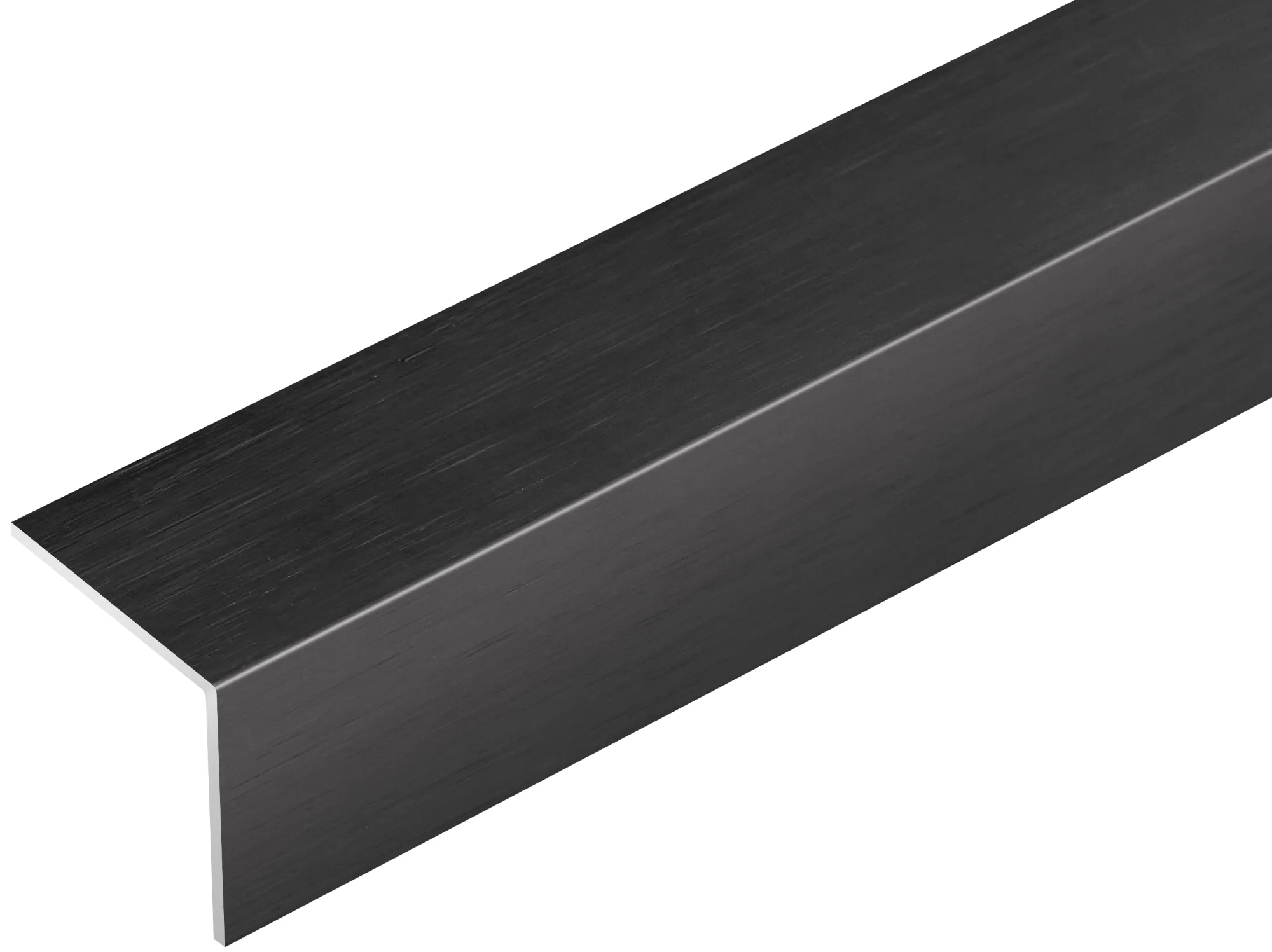 Kątownik aluminiowy 10x10x1mm Cezar Czarny Szczotkowany Mat 2,50m