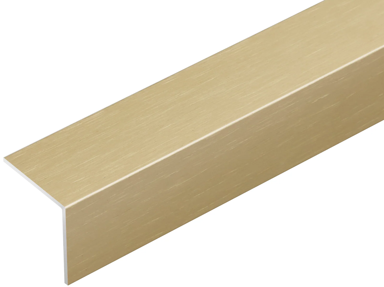 Kątownik aluminiowy 10x10x1mm Cezar Złoty Jasny Szczotkowany Mat 2,50m