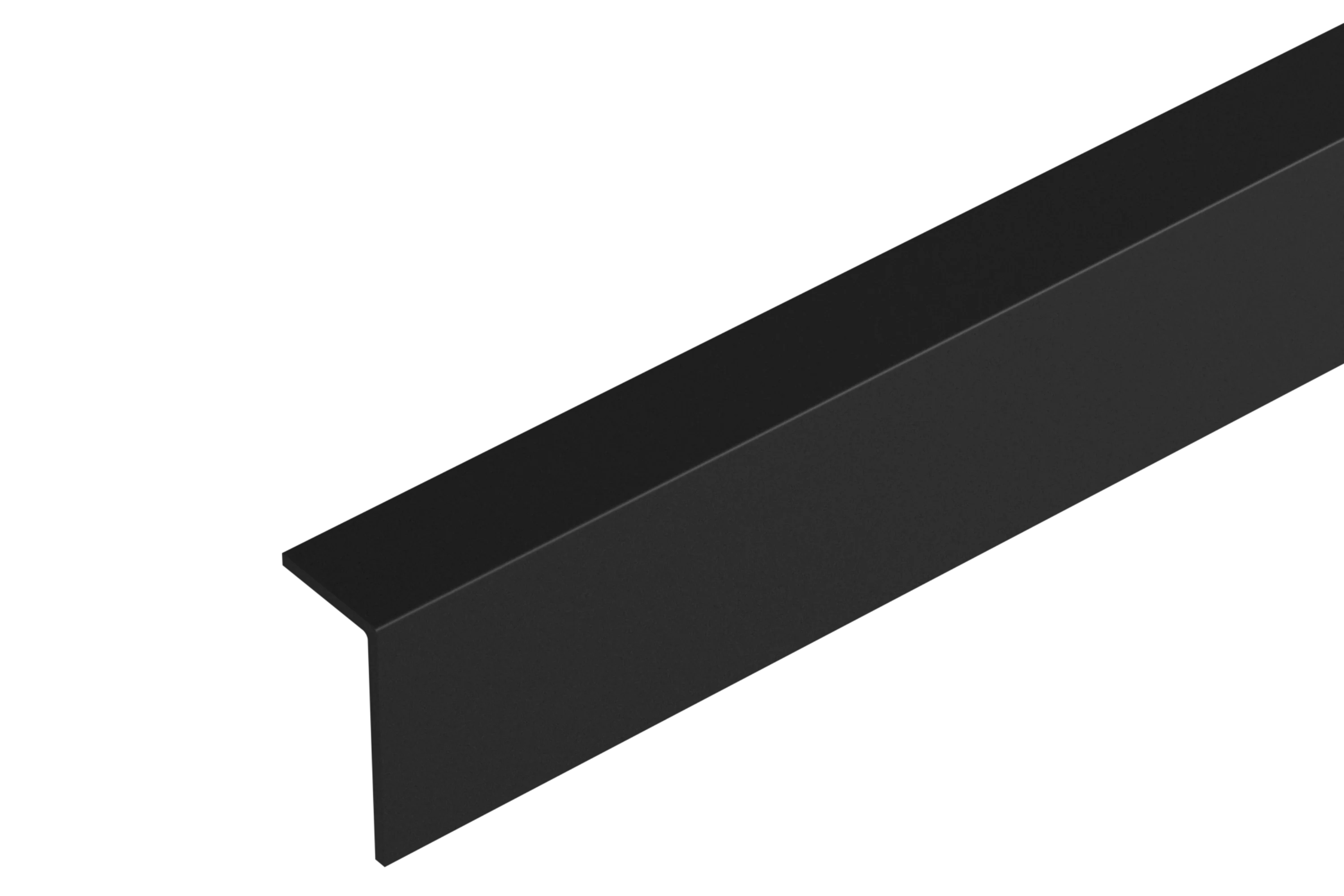 Kątownik PVC 20x10x1,1mm Cezar Czarny RAL9005 Mat 1m