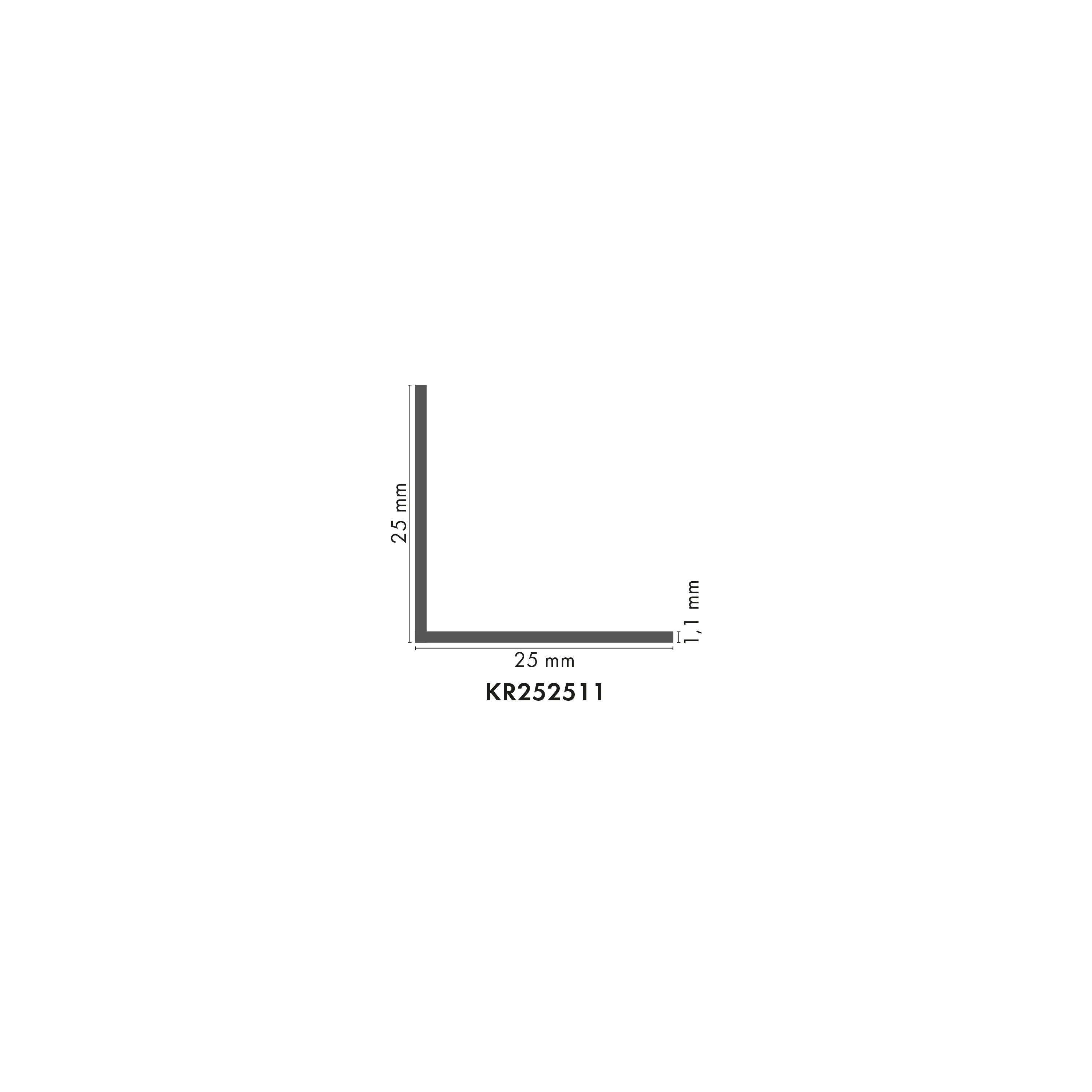 Kątownik PVC 25x25x1,1mm Cezar Czarny RAL9005 Mat 2m - Image 2