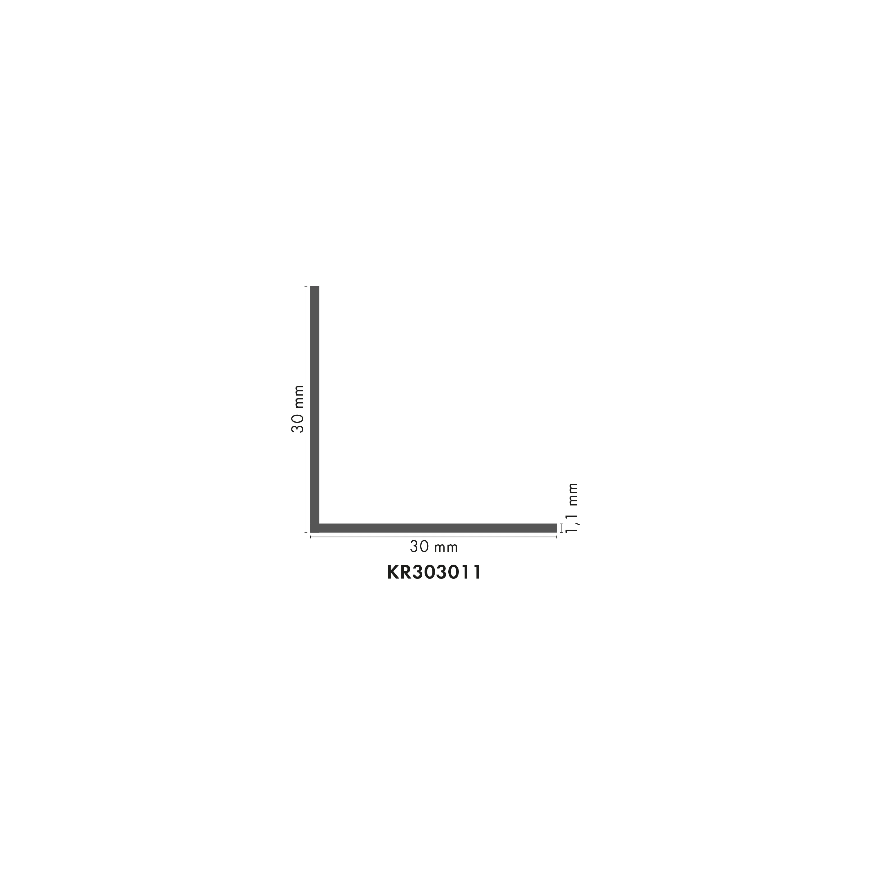 Kątownik PVC 30x30x1,1mm Cezar Biały RAL9003 Mat 2m - Image 2