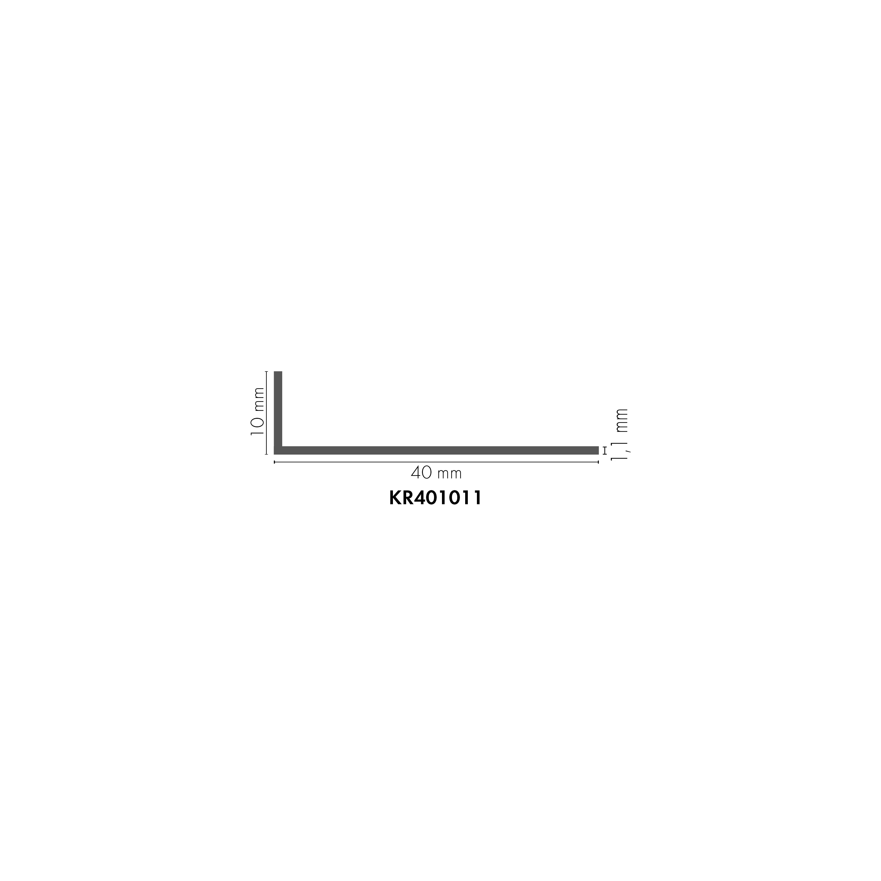 Kątownik PVC 40x10x1,1mm Cezar Biały RAL9003 Mat 2m - Image 2