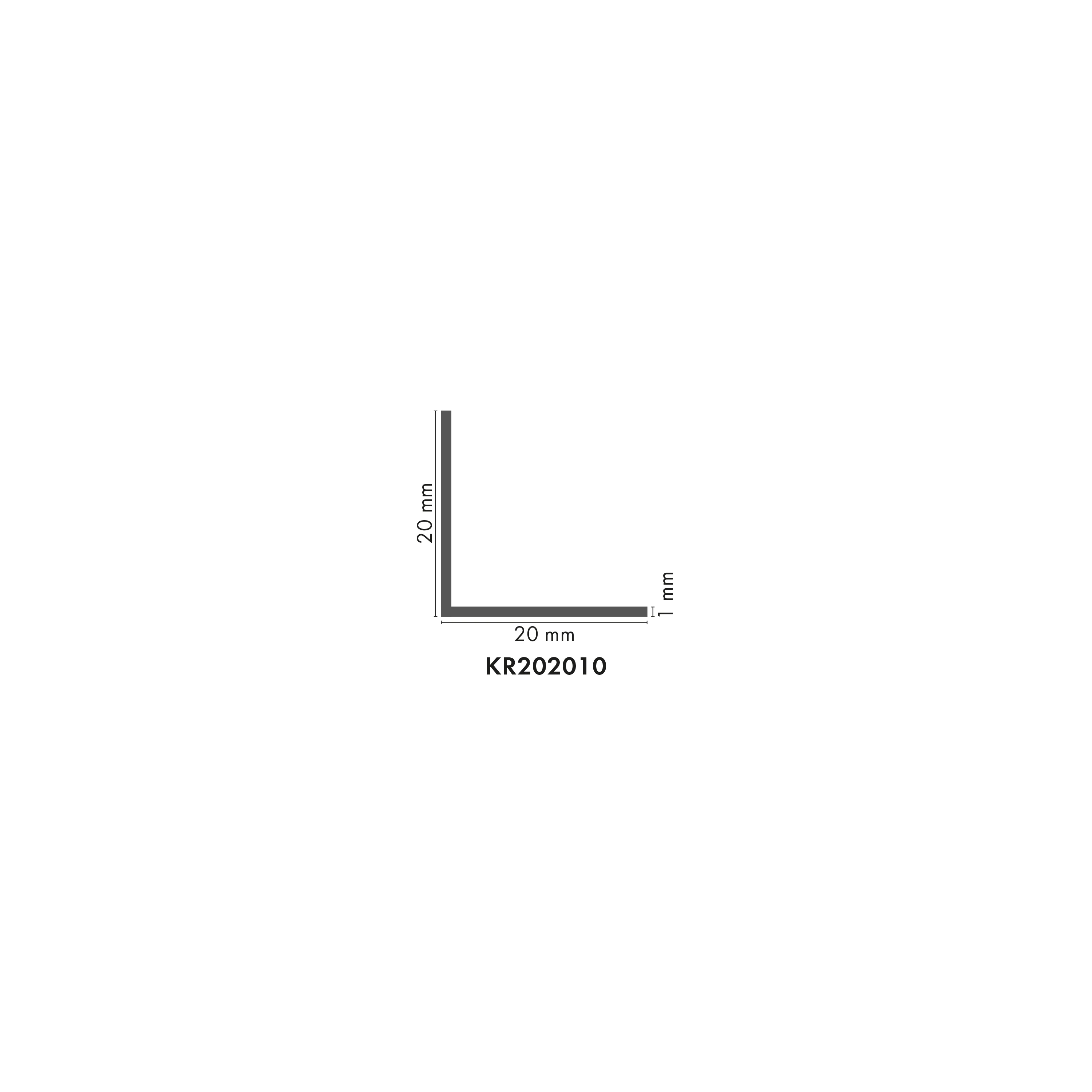 Kątownik aluminiowy 20x20x1mm Cezar Tytan Szczotkowany Mat 1m - Image 2