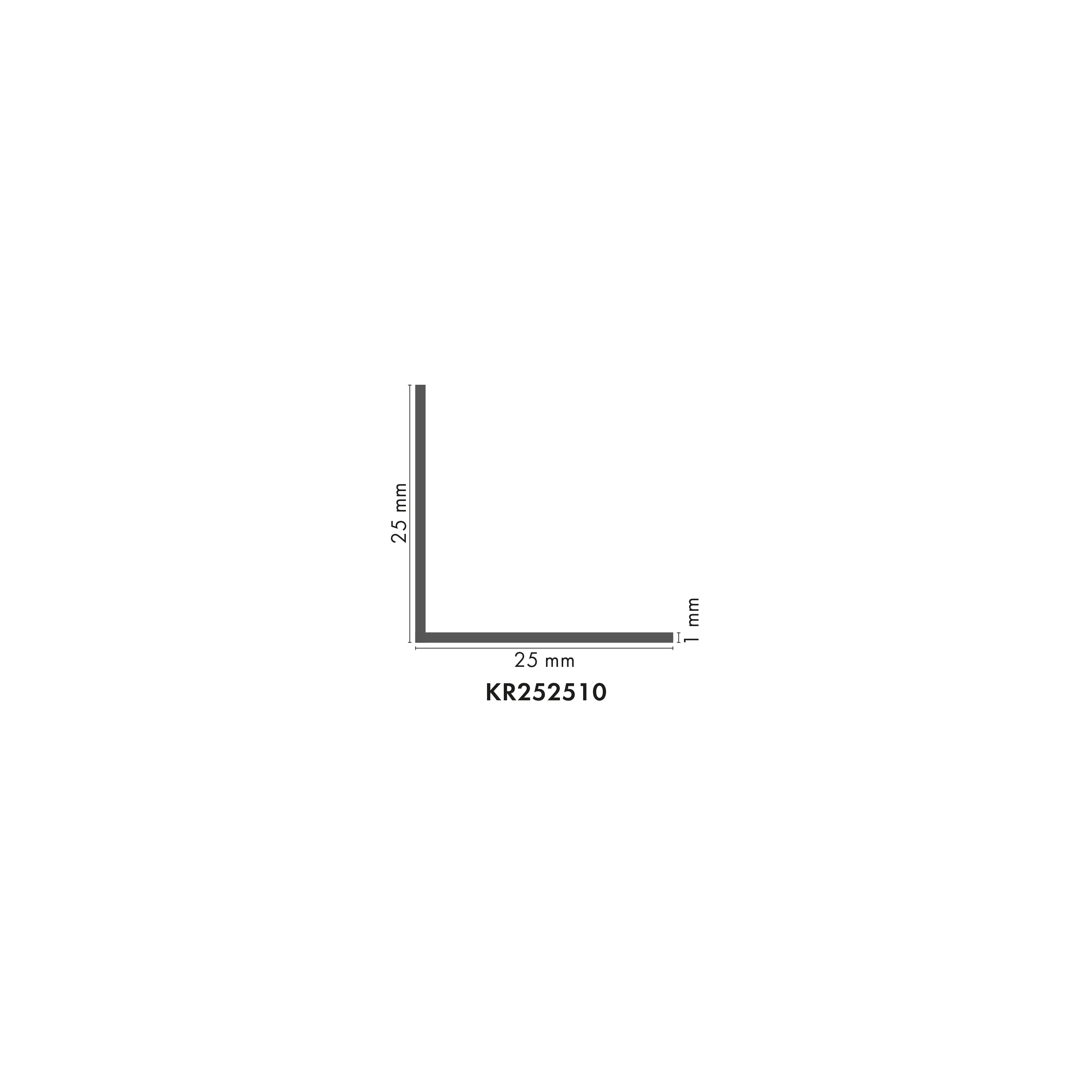 Kątownik aluminiowy 25x25x1mm Cezar Naturalny 1m - Image 2