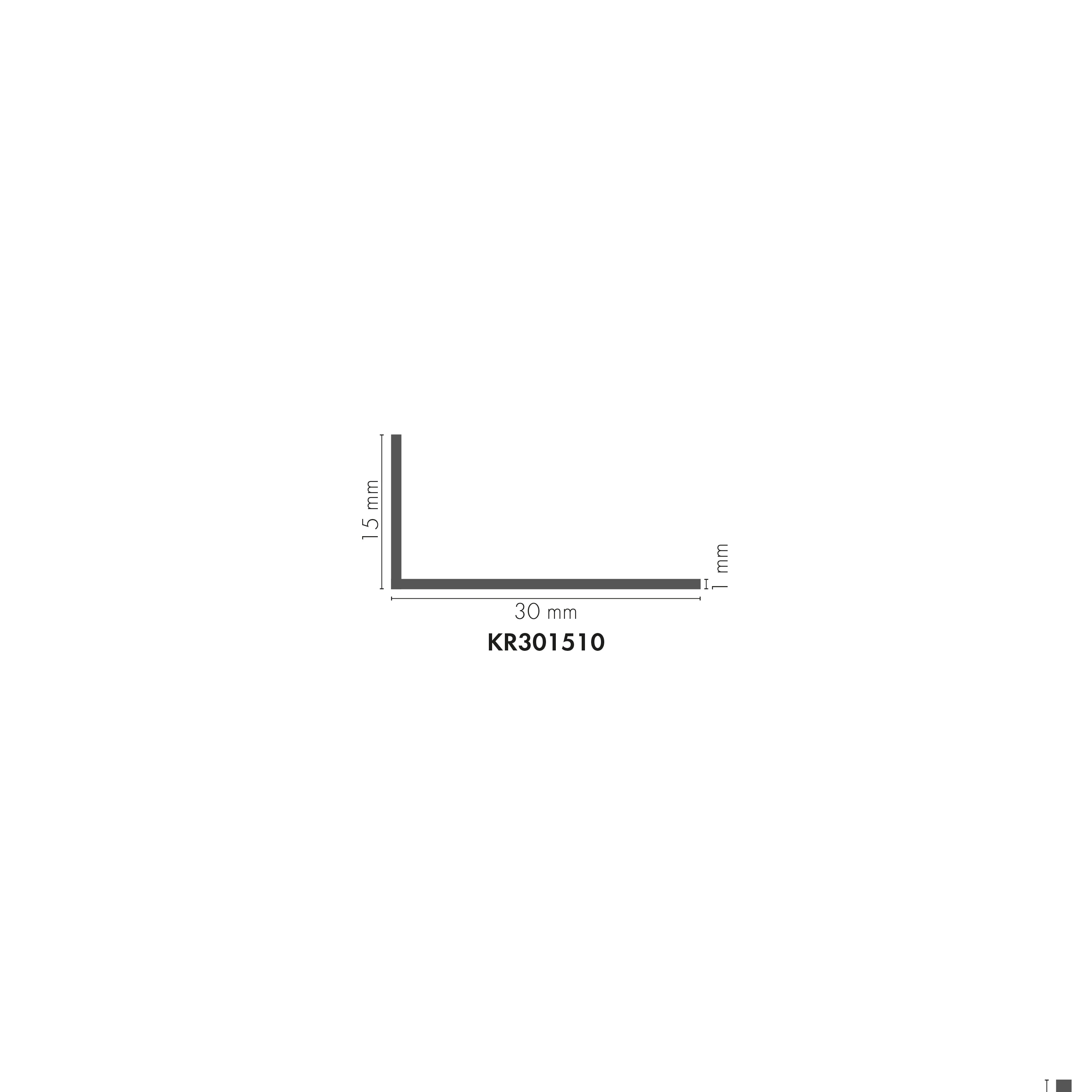 Kątownik aluminiowy 30x15x1mm Cezar Srebrny Mat 1m - Image 2