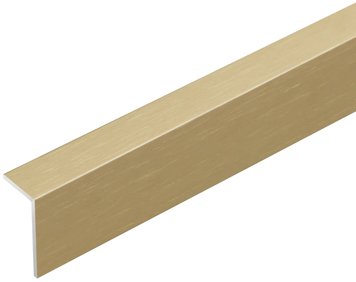 Kątownik aluminiowy 40x20x1,5mm Cezar Złoty Jasny Szczotkowany Mat 2,50m