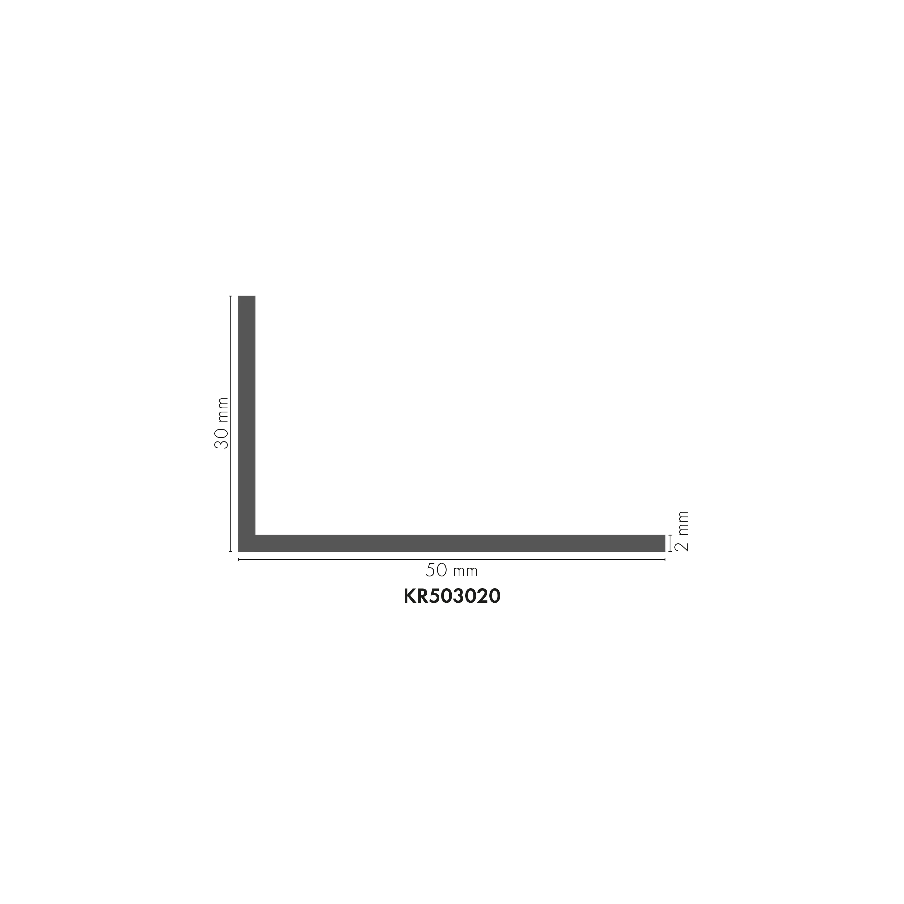Kątownik aluminiowy 50x30x2mm Cezar Naturalny 1m - Image 2