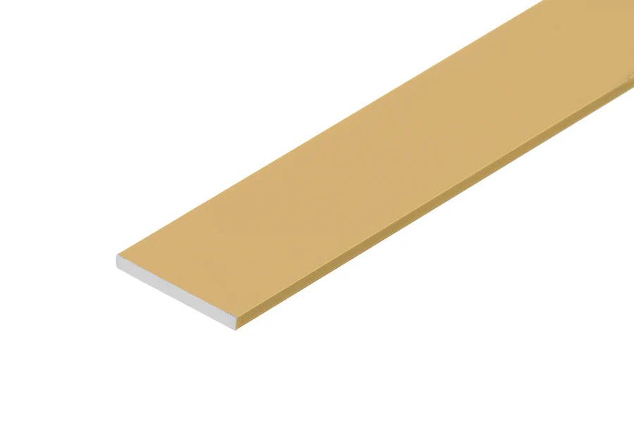 Kształtownik AL sztanga płaska 20x2mm L= 1,00m Złoty