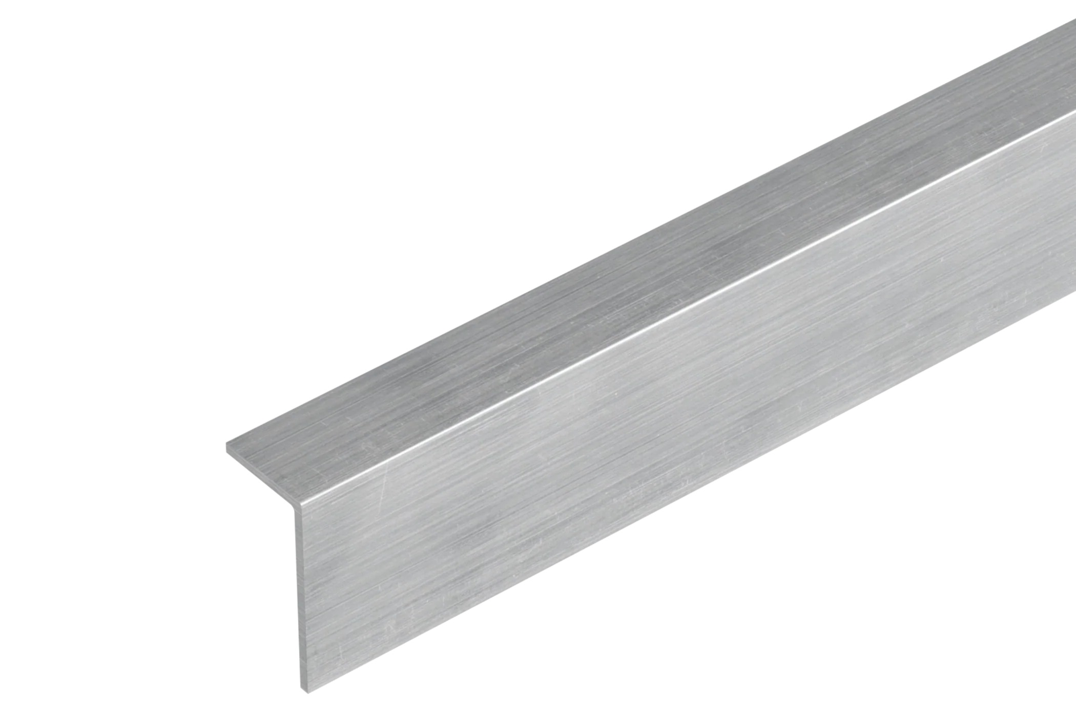 Kątownik PVC 20x10x1,1mm Cezar Srebrny Szczotkowany Połysk 2m