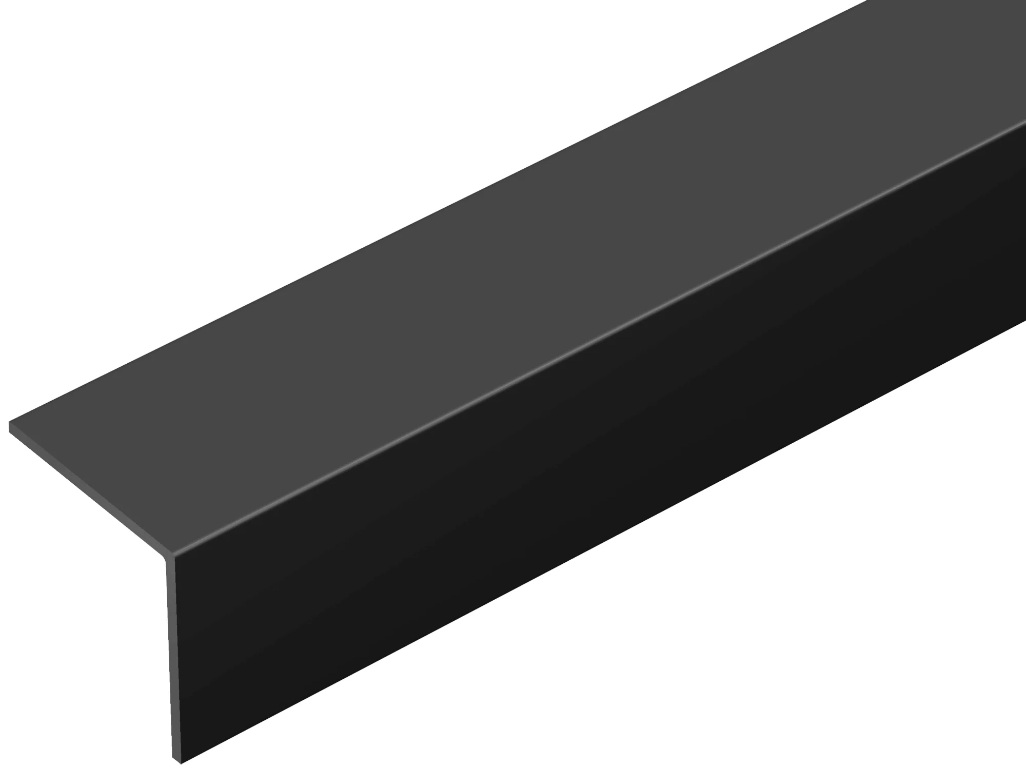 Kątownik PVC 50x50x1,1mm Cezar Czarny RAL9005 Mat 1m