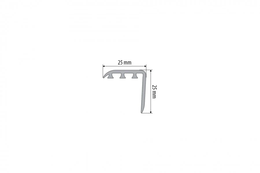 Kształtownik PVC kątownik progowy 25x25mm 2w1 L= 1,80m Orzech Złoty - Image 2