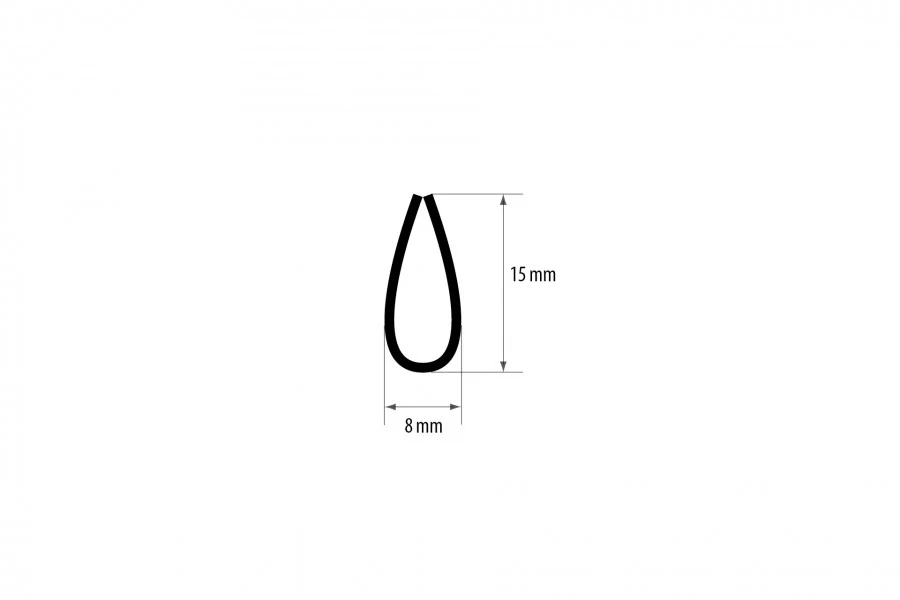 Kształtownik PVC profil klamrowy 15x0,9mm L= 2,00m Beżowy 1001 - Image 2