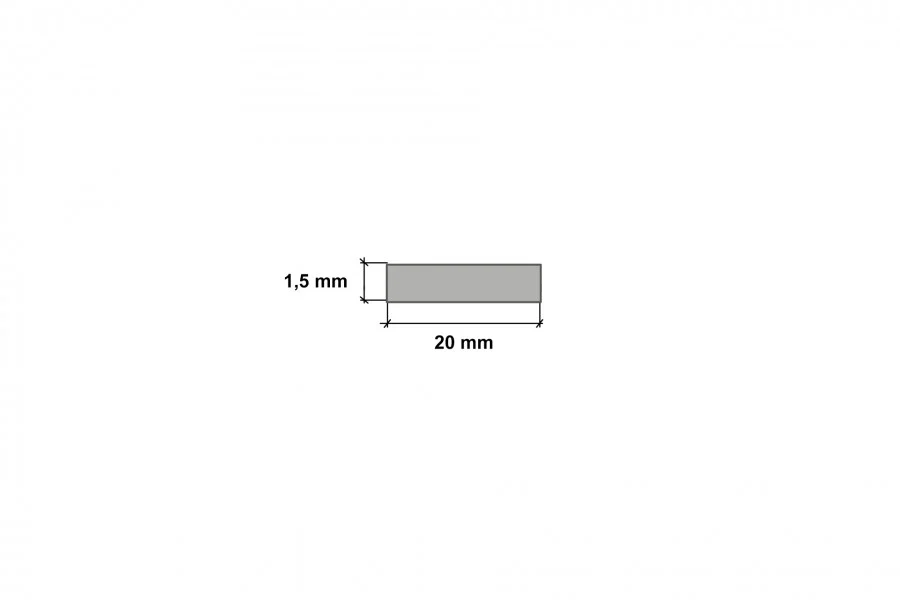 Kształtownik PVC sztanga płaska 20x1,5mm klejona 2,75m Biały - Image 2