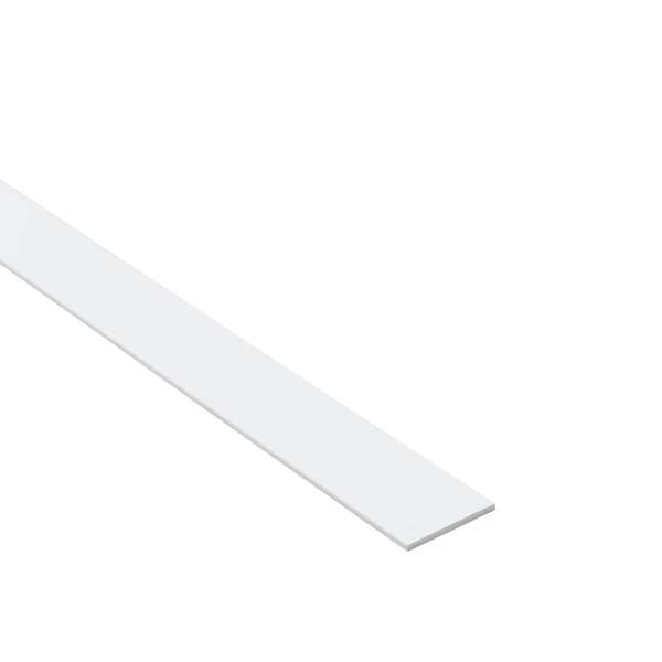 Kształtownik PVC sztanga płaska 25x2mm L= 1,00m Biały RAL9003 mat