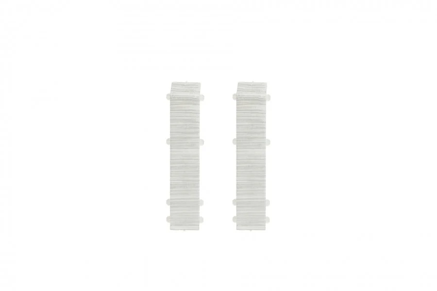 Łącznik do listwy przypodłogowej Hi Line 23,4x75mm 1kpl=2szt Cezar Aluminium szczotkowane białe Mat