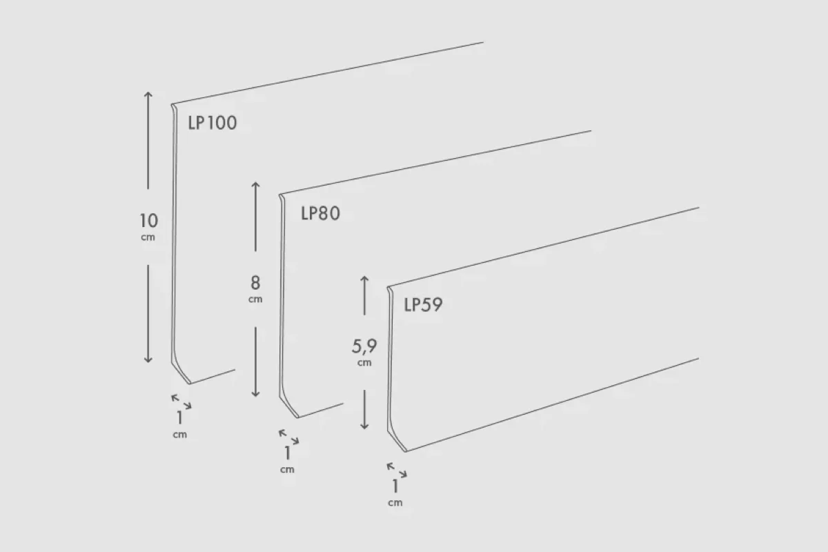 Listwa przypodłogowa aluminiowa 100mm Cezar Platyna El-Poler Szczotkowany Połysk 2,50m - Image 2