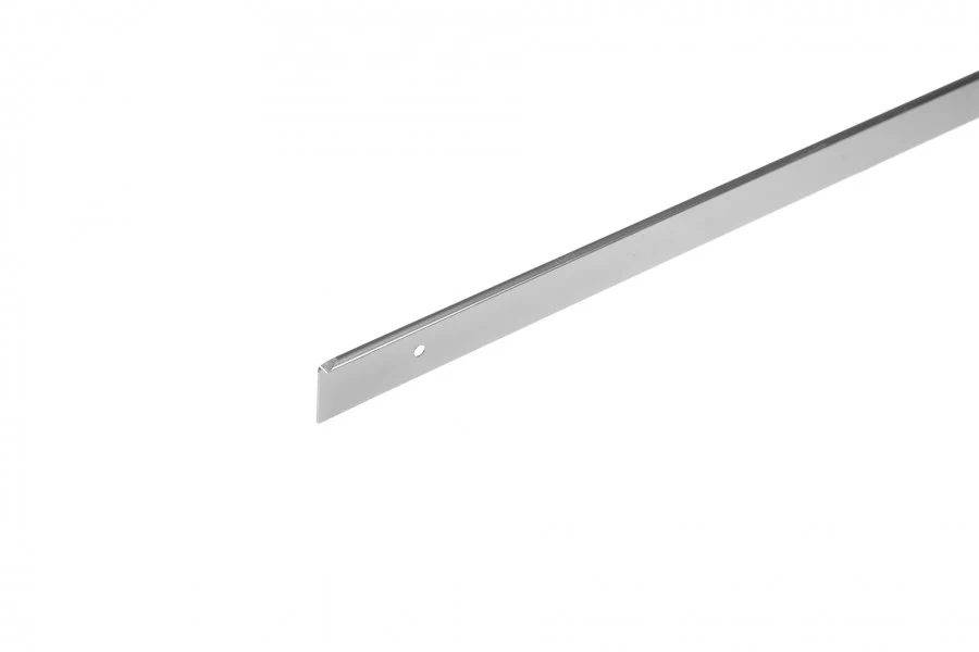 Listwa do blatu aluminiowa boczna lewa 22mm Cezar Srebrny Mat 0,62m
