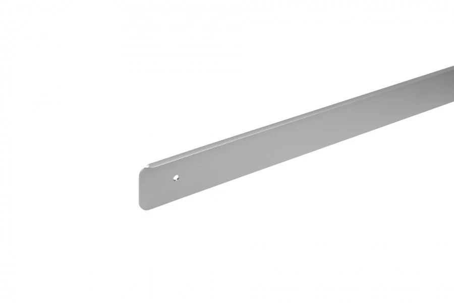 Listwa do blatu aluminiowa boczna lewa 38mm Cezar Srebrny mat 0,62m
