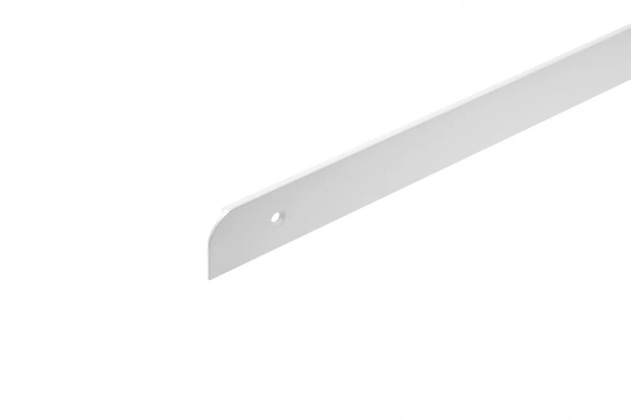 Listwa do blatu aluminiowa boczna prawa 28mm Cezar Biały RAL9016 Połysk 0,60m