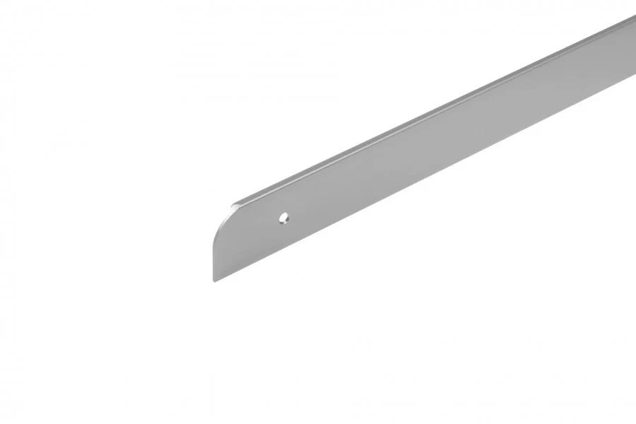 Listwa do blatu aluminiowa boczna prawa 28mm Cezar Srebrny mat 0,62m