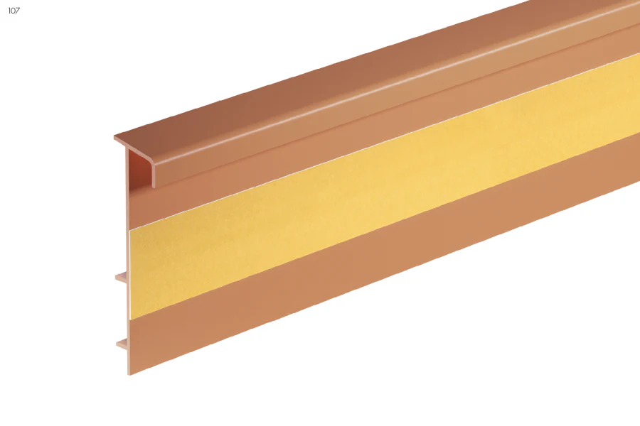 Listwa do wykładzin dywanowa ożebrowana PVC 53mm 2,5m Karmel