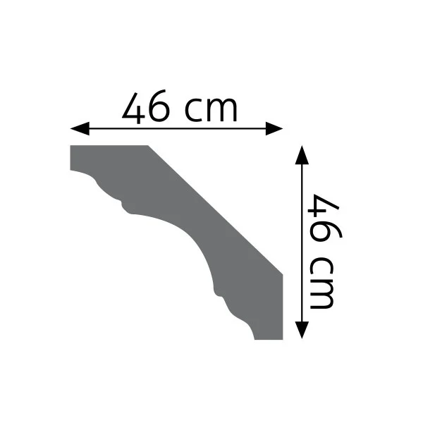 Listwa gzymsowa gładka LGG-07 Flex Cezar Biała 2,40m - Image 2