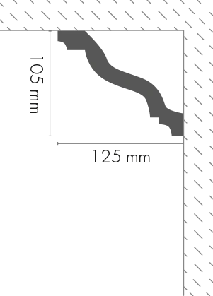 Listwa gzymsowa gładka LGG-20 Cezar Biała 2,40m - Image 2