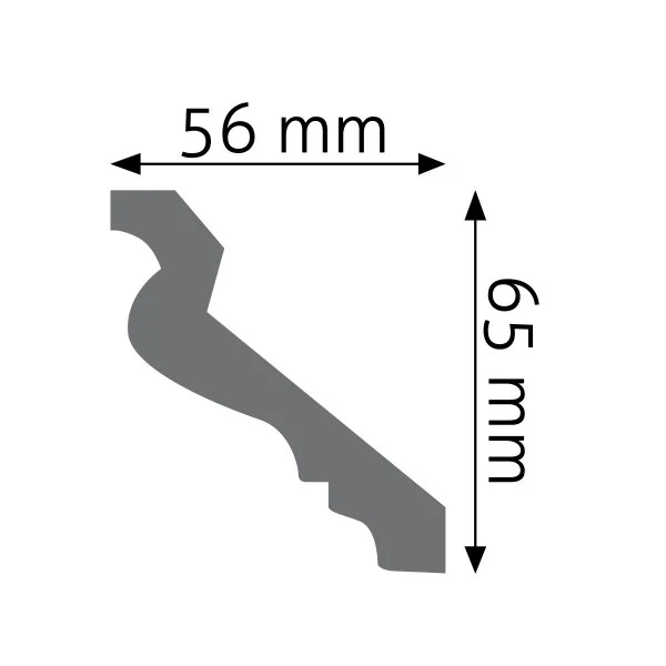 Listwa gzymsowa gładka LGG-27 Flex Cezar Biała 2,40m - Image 2