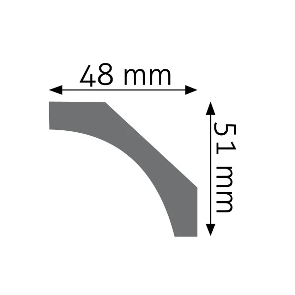 Listwa gzymsowa gładka 28F Biały 101 - Image 2