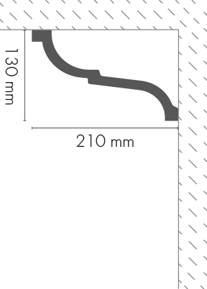Listwa gzymsowa gładka LGG-31 Cezar Biała 2,44m - Image 2
