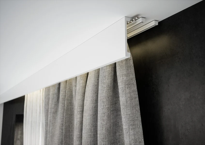 Listwa karniszowa 100x40mm Cezar Biały Mat 2,44m - Image 3