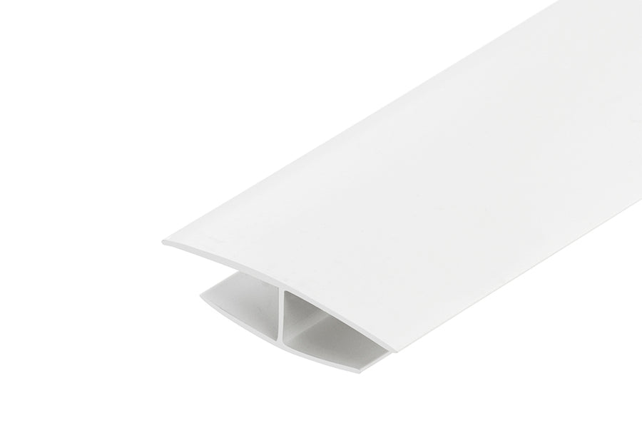 Listwa łącząca do boazerii PVC H Cezar Biały Zimny Mat 3m