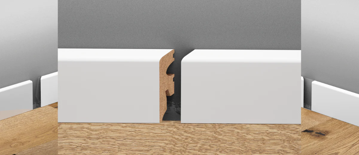 Listwa przypodłogowa MDF zacinane 80x13mm (1kpl=2szt) Cezar Biały RAL9003 półmat 2,20m - Image 4