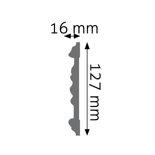 Listwa naścienna zdobiona 02F Biały 101 - Image 2
