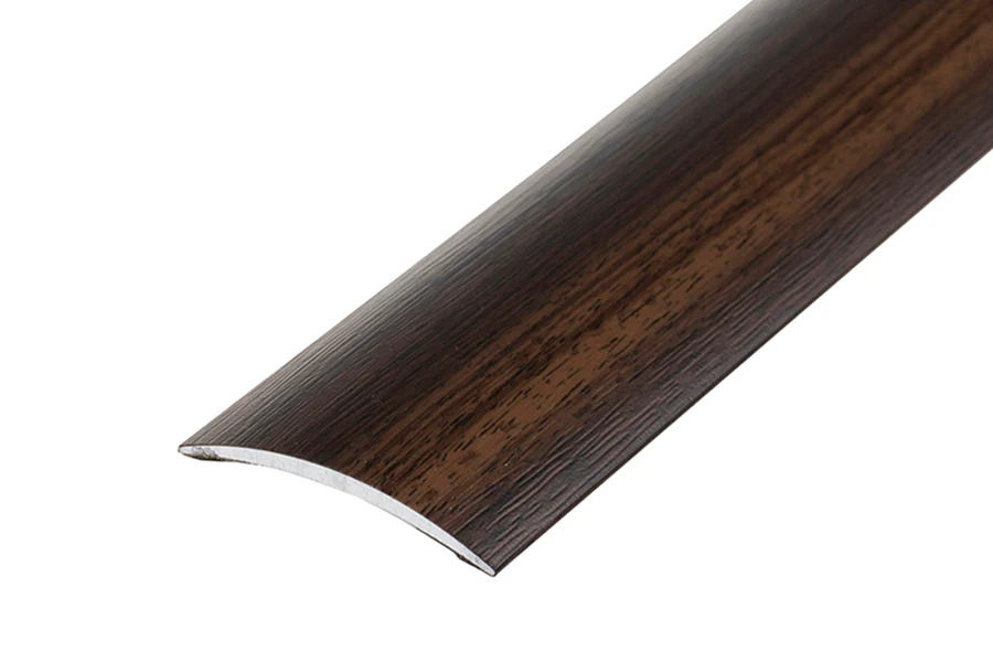 Listwa ochronna AL owalna szeroka 40mm klejona/y L= 1,80m Teak