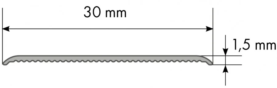 Listwa ochronna AL płaska gładka 30mm L= 0,93m Srebrny El-Poler - Image 2
