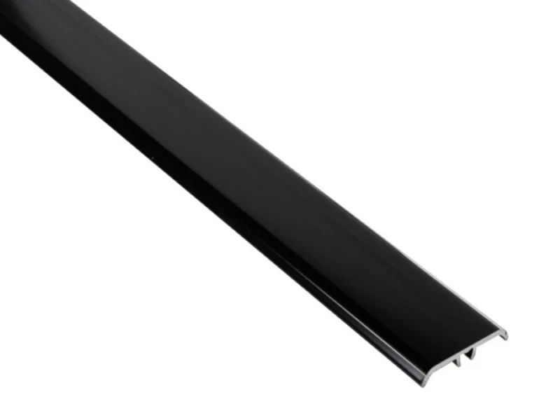 Listwa ochronna aluminiowa wcisk płaski owalny 35mm L= 0,93m Czarny El-Poler