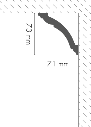 Listwa ozdobna LOC-05 Cezar Biały Mat 2,44m - Image 2