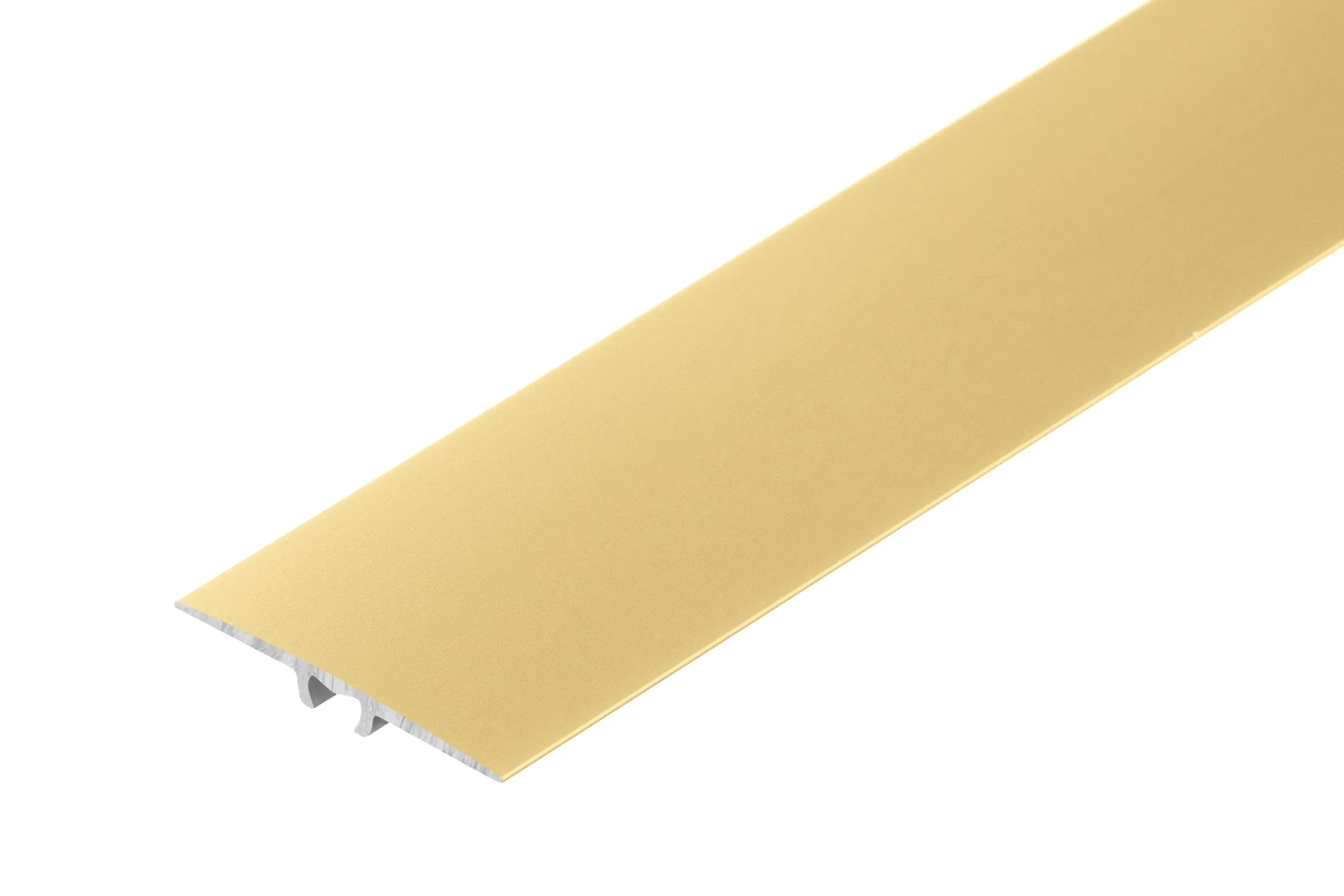 Profil progowy aluminiowy płaski 35mm 5w1 Cezar Złoty Mat 0,93m