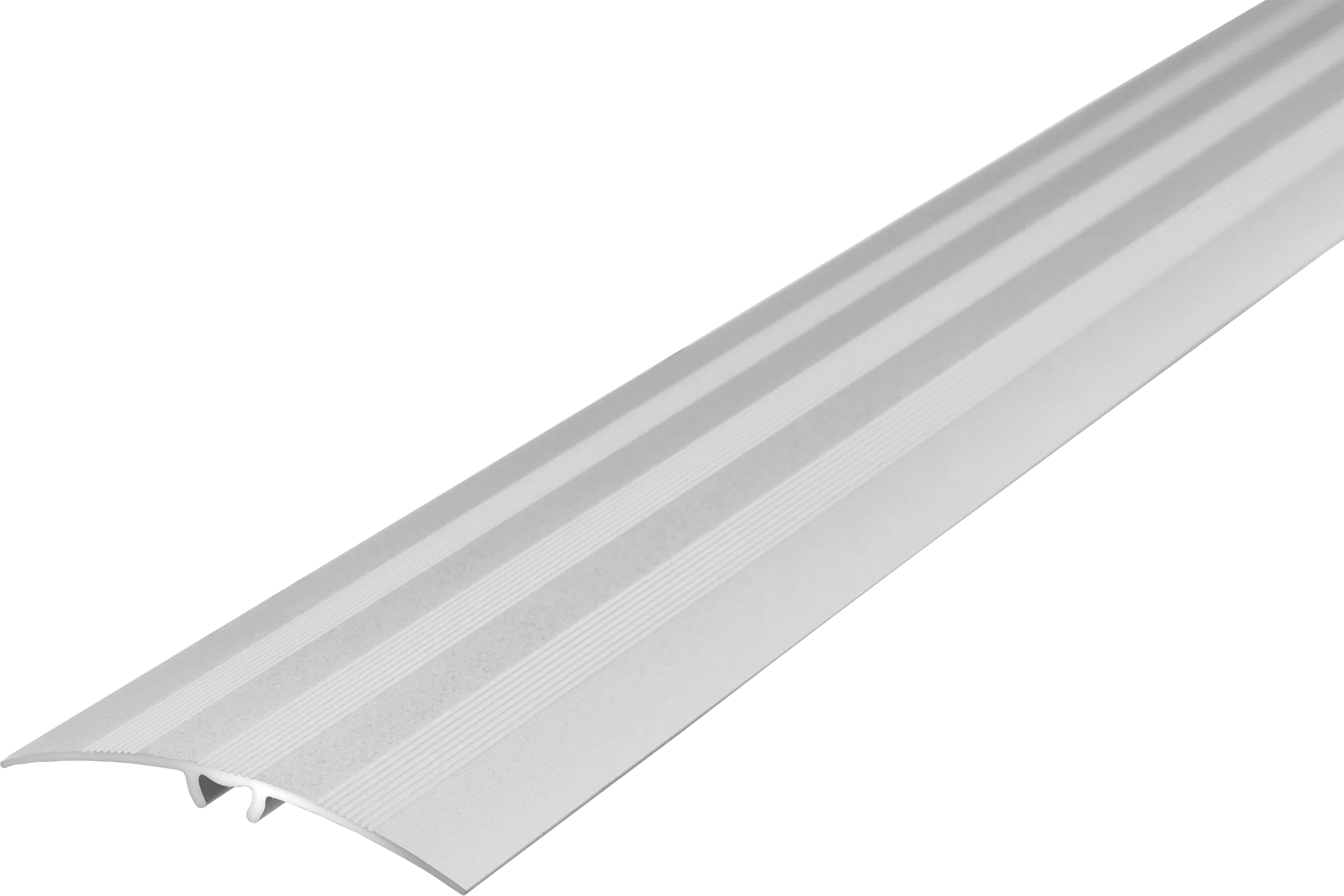 Profil progowy aluminiowy z ryflem 47mm 5w1 Cezar Srebrny Mat 0,93m