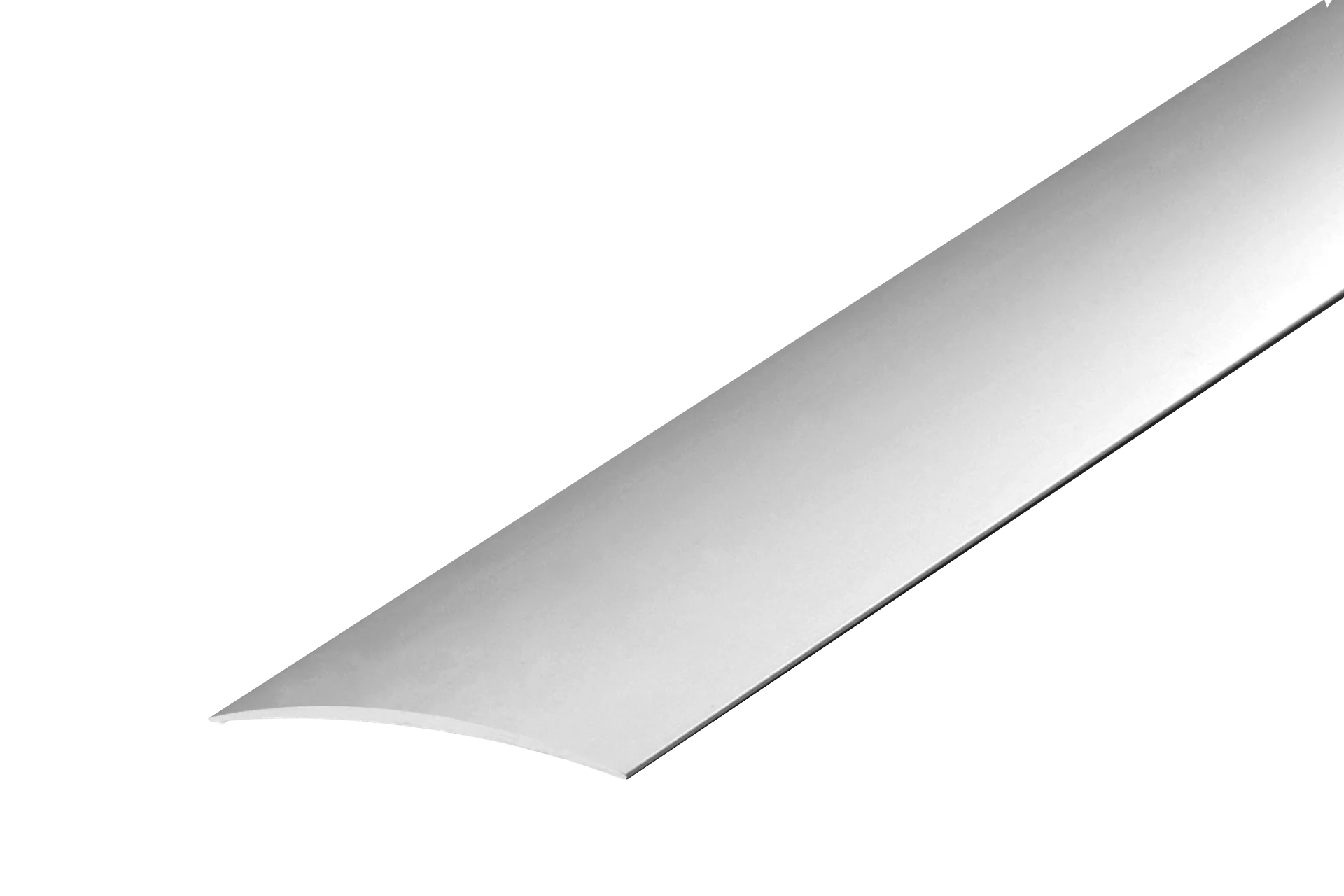 Profil progowy aluminiowy owalny 60x5,1mm klejony Cezar Srebrny Mat 2m