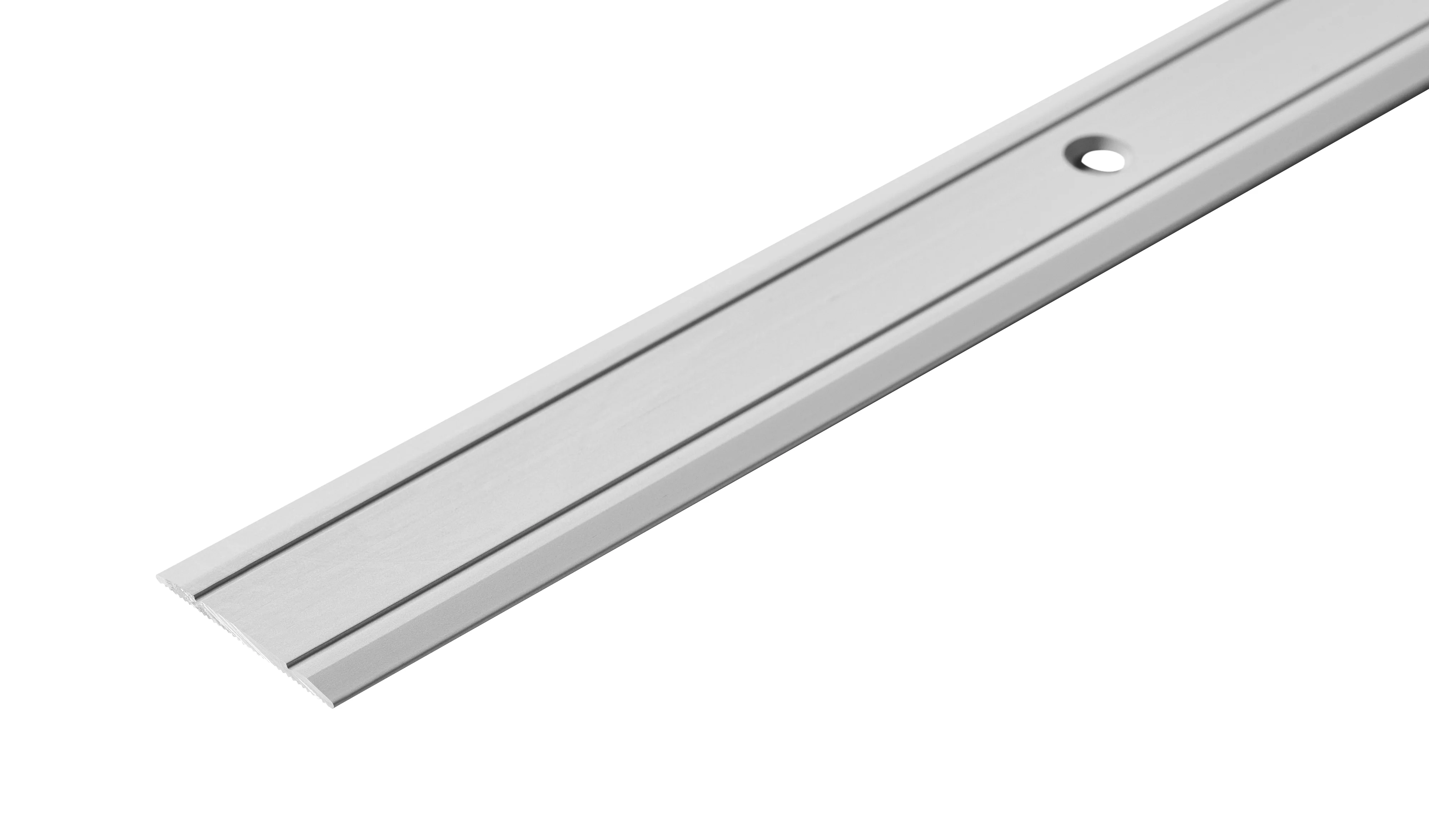 Profil progowy płaski aluminiowy 30mm Cezar Srebrny Mat 2,50m