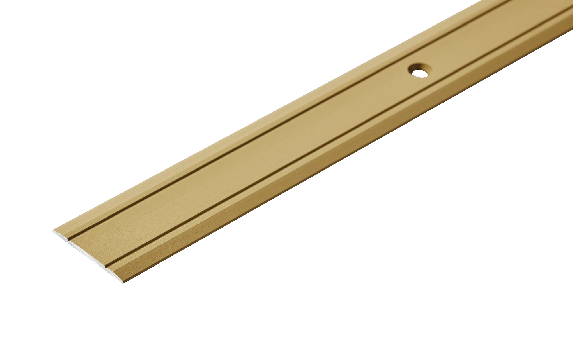 Profil progowy płaski aluminiowy 30mm Cezar Złoty Mat 3m