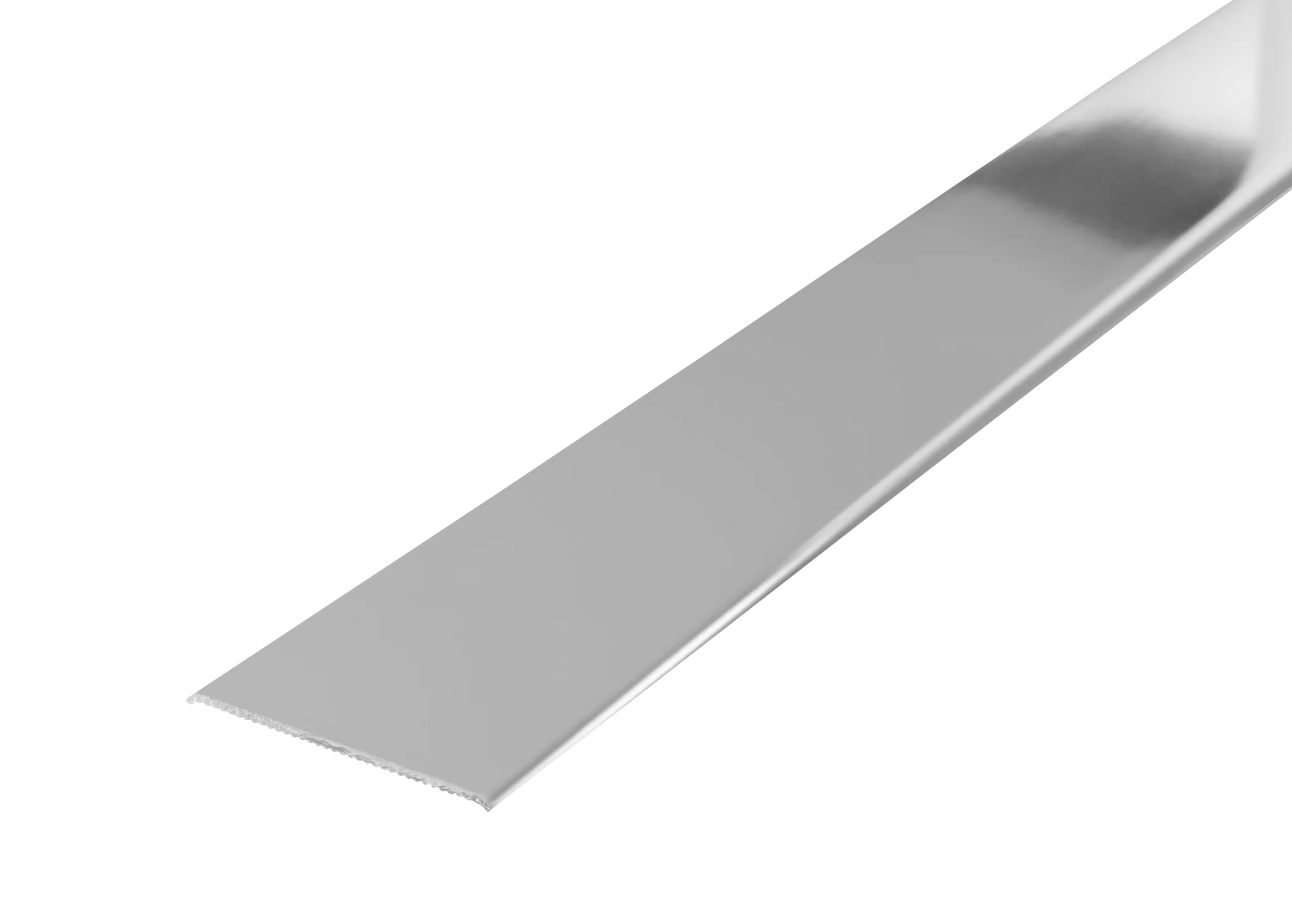 Profil progowy płaski aluminiowy 30mm klejony Cezar Srebrny Mat 0,93m