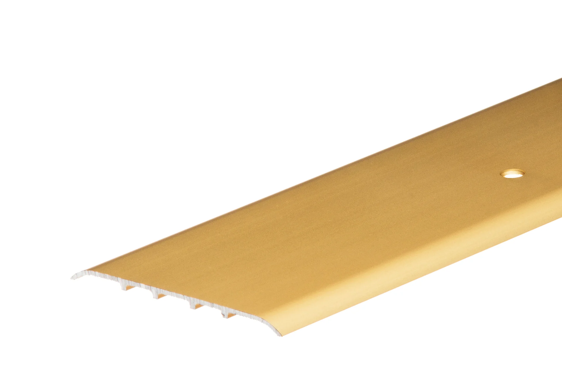 Profil progowy płaski aluminiowy 80mm Cezar Złoty Mat 1m