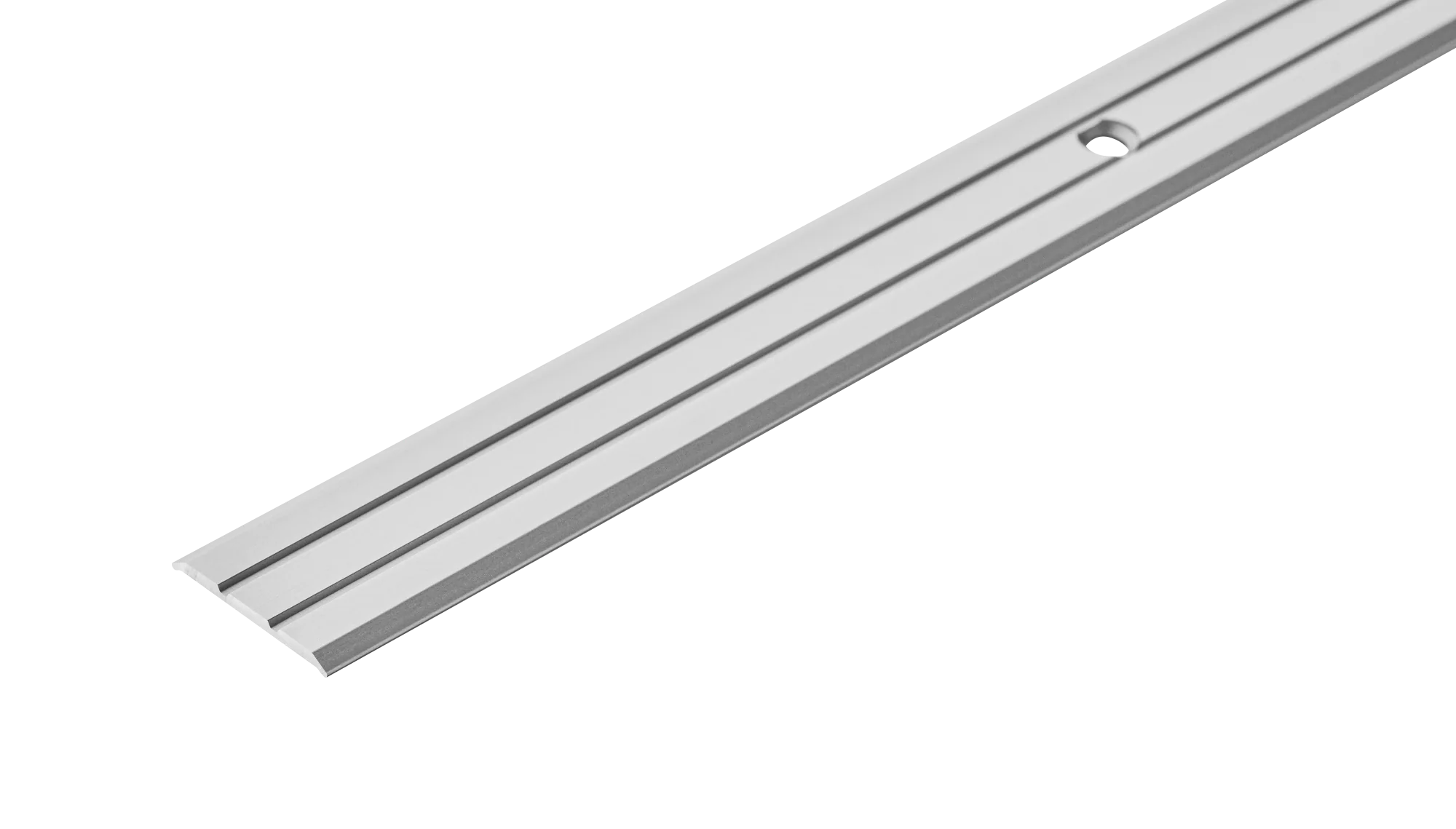 Profil progowy płaski aluminiowy 25mm Cezar Srebrny Mat 2m