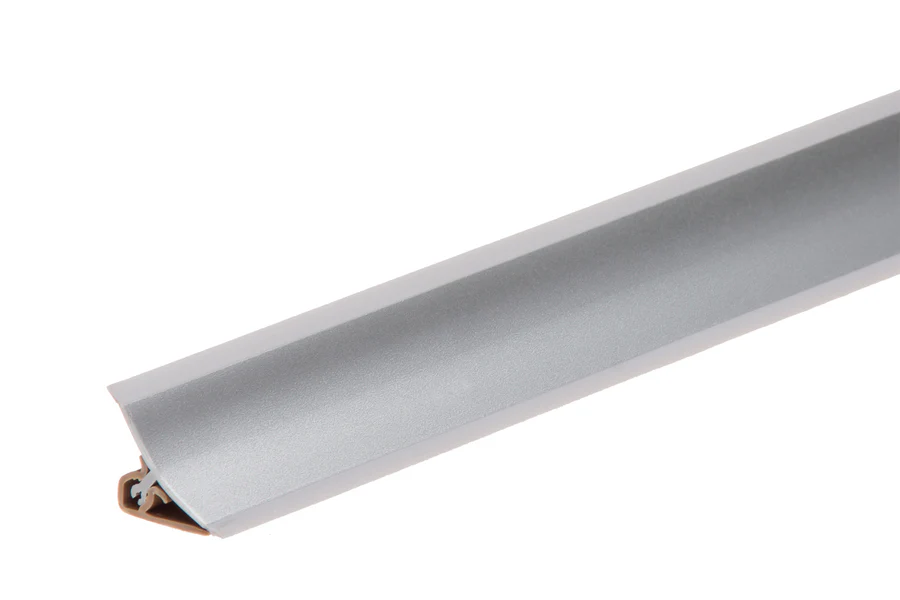 Listwa przyblatowa wklęsła szeroka BL 33mm PVC 3m Aluminium Szare